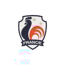 Ecusson thermocollant blason coq français 5x6cm