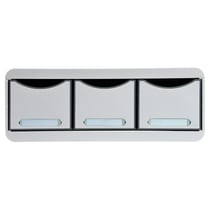 Module de classement Toolbox 3 tiroirs Office - Gris lumière - Exacompta
