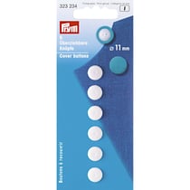 Boutons à recouvrir Prym - 11 mm - Blanc - 0,01 kg