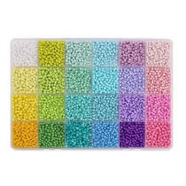 Boite de perles en verre de rocaille assorties 24 couleurs différentes 3 mm Tons MULTICOLORE 06