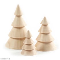 Sapins en bois  - 6 à 10 cm - 3 pcs