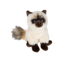 Peluche Chat siamois GIPSY TOYS assise réaliste 28 cm
