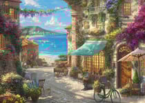 Puzzle 1000 pièces - Thomas Kinkade - Café sur la Côte Italienne - Schmidt Spiele