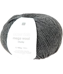 Laine à tricoter Essentials Mega Wool Chunky - Rico Design 15 Gris