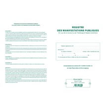 Piqûre 32x19,5cm - Registre d'identification des vendeurs en vue d'une manifestation publique - Couleurs assorties - Exacompta