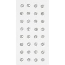 Pierres de strass, d 8 mm, argent, 32 pièces/ 1 Pq.