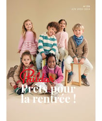 Catalogue Enfant Automne/Hiver 2023-2024 n°229 de Phildar - Prêt pour la rentrée - Rentrée des Classes sous l'Esprit Campus Marron