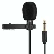 Microphone Lavalier Condensateur Léger 360° Pour PC Et Téléphone Noir YONIS