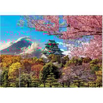 Puzzle chateau d'osaka 2000 pieces - collection japon - paysage montagne - educa - 19276