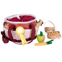 Kit de soins pour chevaux avec sac rouge