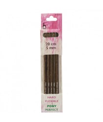Aiguilles doubles pointes 20cm bois Perfect du N°3 au N°10 - Pony taille n°5