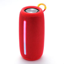 Enceinte Bluetooth Portable LED Colorée Subwoofer Outdoor Camouflage Avec Technologie Sans Fil Rouge YONIS