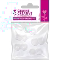 LOT DE 5 MOULES SILICONE POUR BIJOU "FORME