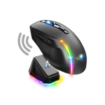 Souris sans fil avec socle de recharge - Noir - Gaming - ELITE-M50 - LED - Personnalisable - Boutons programmables