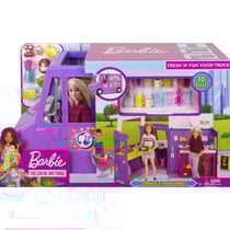 Coffret barbie le food truck - vehicule - restaurant - 30 accessoires - 2 en 1 - mattel - gmw07
