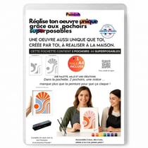 Peinture aux pochoirs Panash débutant enfants et adultes - Aura en 2 pochoirs