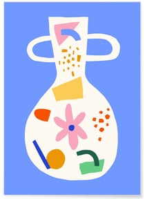 Affiche Le vase de couleurs | A3 : 29,7x42cm