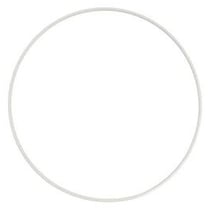Cercle nu en métal, d 8 cm, blanc, 1 pièce