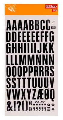 Lettres Transfert Noir 24mm Très grande taille