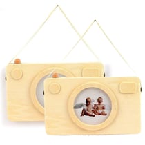 2 cadres photo en bois - Appareil photo Polaroïd 20 x 12 cm