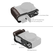 SMALLRIG 5906 L-Bracket avec Poignée en Bois pour Nikon ZR
