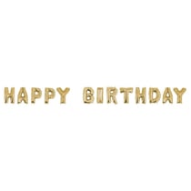 Ballons en feuille HAPPY BIRTHDAY, 40cm, taille par lettre, 13pces, or