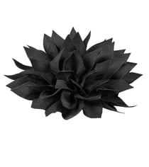 Broche fleur pivoine 14cm noir