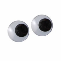 Yeux mobiles Vaessen Creative - Plastique - M51933 - Blanc-noir - 20 mm
