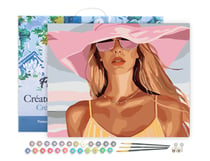 Peinture par Numéro Figured'Art avec Cadre - Charme d'une journée ensoleillée - Kit de Loisir Créatif DIY Numéro d'Art Complet - 40x50cm toile tendue sur châssis