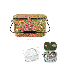 Boîte à couture 21x31x17,5cm paisley vert