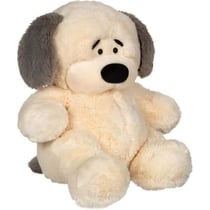 Peluche - Peluche > Chien Beige, Oreilles Grises – 40 cm
