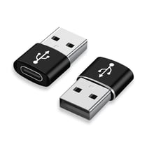 Avizar Lot de 3 Adaptateurs USB Type-C vers USB 3.0 Plug and Play Compacts Noir