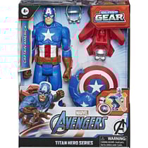 Figurine captain america 30 cm blast gear - avengers heros titan - hasbro - e7374