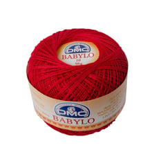 Fil à crocheter Babylo Gross. 10 - Col. 321 - Rouge Carmin