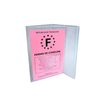 Etui pour permis de conduire plastique transparent
