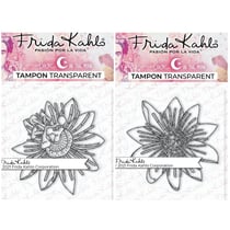 2 Tampons transparents - Passiflore 1 + Passiflore 2 - 9,5 x 6,5 cm