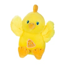 Peluche - Peluche Poussin jaune avec cloche orange "Piou Piou Sonore" - 15 cm