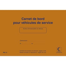 Carnet de Bord pour Véhicules de Service 64 Pages 150 x 215 mm Orange