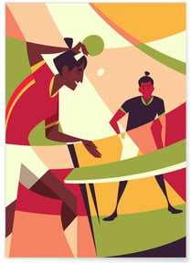 Affiche Tennis de table | A3 : 29,7x42cm