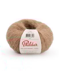 Pelote de Laine et Mohair à tricoter PHIL LIGHT MOHAIR - 25gr - Phildar Naturel Marron