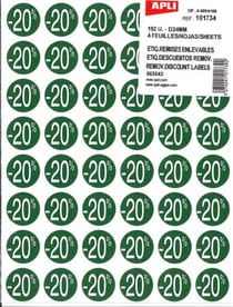 Pastilles remises vertes - 20 % 192 u.