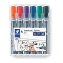 6 marqueurs - Effaçable - Ardoise - Tableau blanc - Pointe moyenne - Staedtler