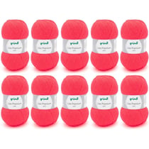 10 pelotes de laine - Corail fluo - 47 - 100% acrylique - 3,5/4,5 mm - Gründl - Lisa Premium