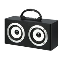 Enceinte Bluetooth Sans Fil Portable Puissance 10W Bois Autonomie 3-6 Heures Noir YONIS