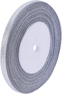 22 Mètres de Ruban Organza Argenté largeur 6 mm - creation bijoux perles scrapbooking