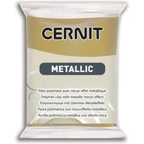 Pâte polymère - Opaque - A cuire - Pâte à modeler - Or antique - Bloc de 56g - Cernit - Metallic
