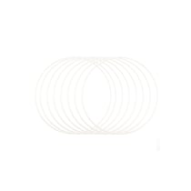 Vaessen Creative Lot d’Anneaux en Métal Ø20cm 3mm Blanc 8x