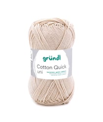 Fil à tricoter COTTON QUICK UNI - Gründl - PPSC - certifié Oeko-Tex 102 Ecru