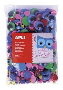 Yeux Mobiles Adhésifs Couleurs et tailles Assorties 600 yeux