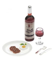 Set de dîner miniature, 8 pcs pour le monde des lutins - Rico Design Blanc